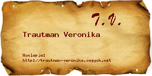 Trautman Veronika névjegykártya